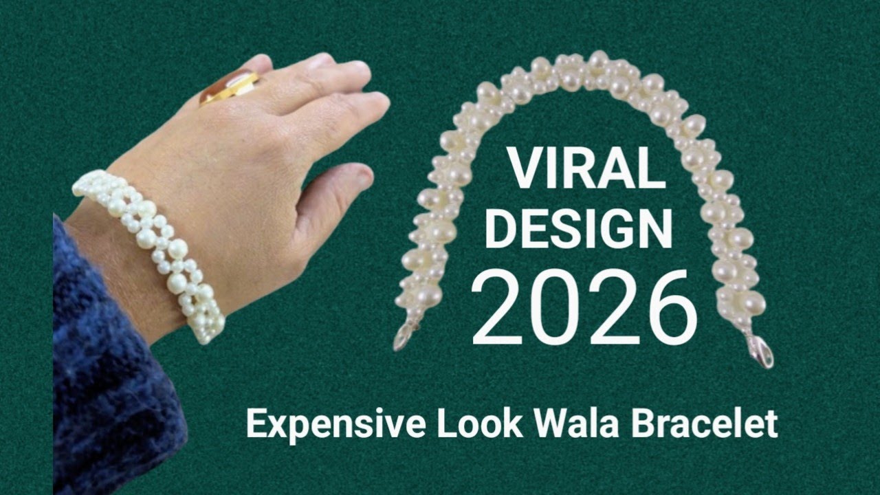 Beautiful DIY Pearl Bracelet 😍 | Trending Jewelry Design 2026