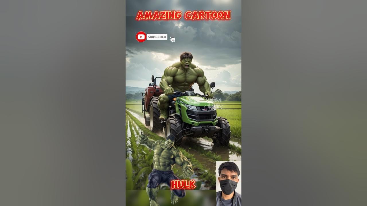 "Superheroes hulk Tractor Triumph in the Fields 💥 Marvel & DC" marvel