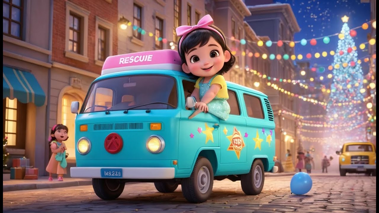 Новогодняя миссия спасательного фургона | Новогодняя песня для детей | Обучение для малышей