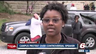 IU students, staff protest controversial speaker