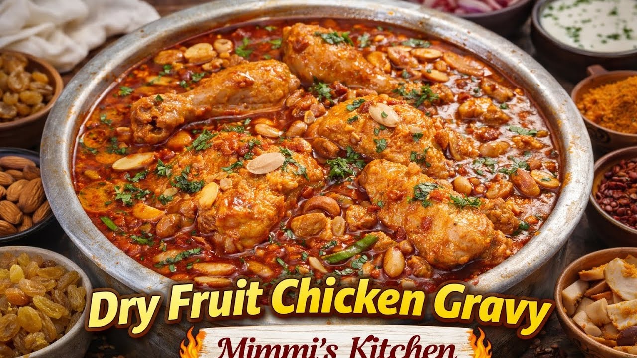 New style ka dry fruit chicken gravy sab ka favourite Ban jaega 🔥🔥