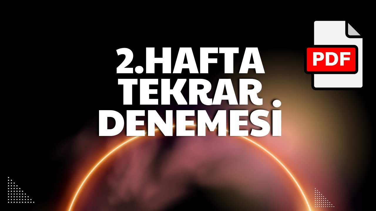2. HAFTA TEKRAR DENEMESİ #kpss #dgs #ales