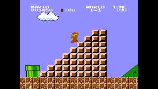 [Super Mario Bros.] Jumping over the World 1-1 flagpole