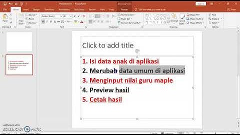 TUTORIAL PENGISIAN APLIKASI RAPORT