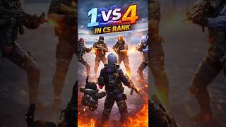 1 VS 4 in CS Rank 😱#freefire #shorts