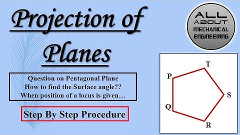 Projection of Pentagonal Plane (Surface Angle to be found out) #projectionofplanes