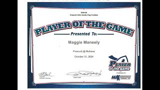 Daily Courier Article: Prescottt Varsity Flag Football defeats Mohave 27-0 Maggie Maneely POG