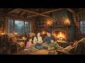 Stormy Night in Our Wooden Cabin – Family Cooking Dinner by the Fireplace | Ghibli ASMR