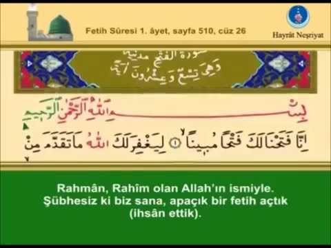 48- Fetih Sûresi –Takipli ve Mealli - İshak Danış