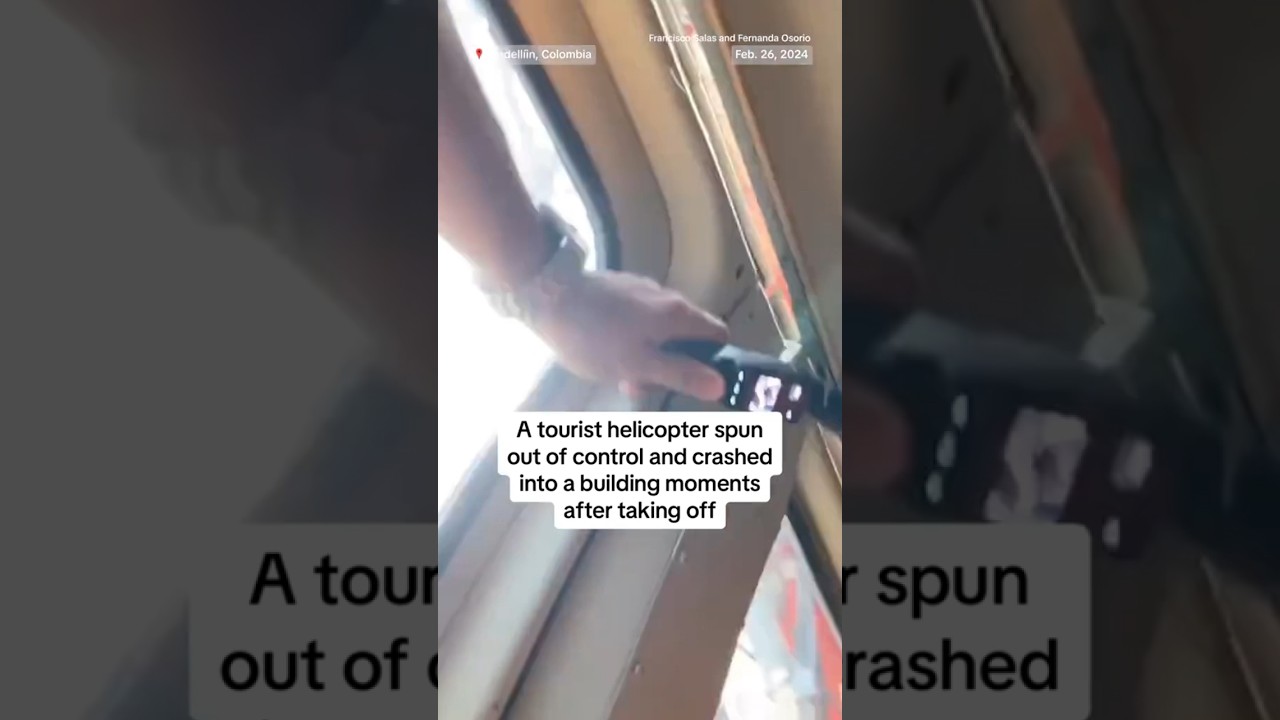 Helicopter crashes into building moments after taking off
