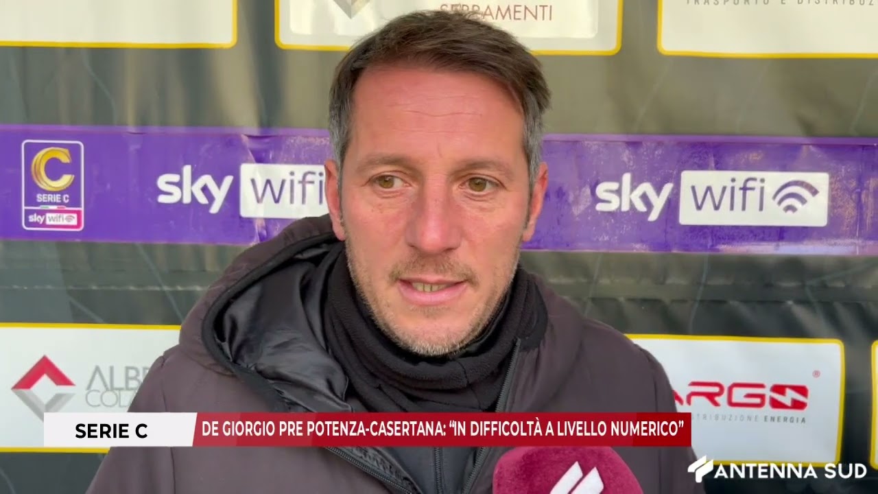 16 GENNAIO 2026 - DE GIORGIO PRE POTENZA - CASERTANA: “IN DIFFICOLTÀ A LIVELLO NUMERICO”