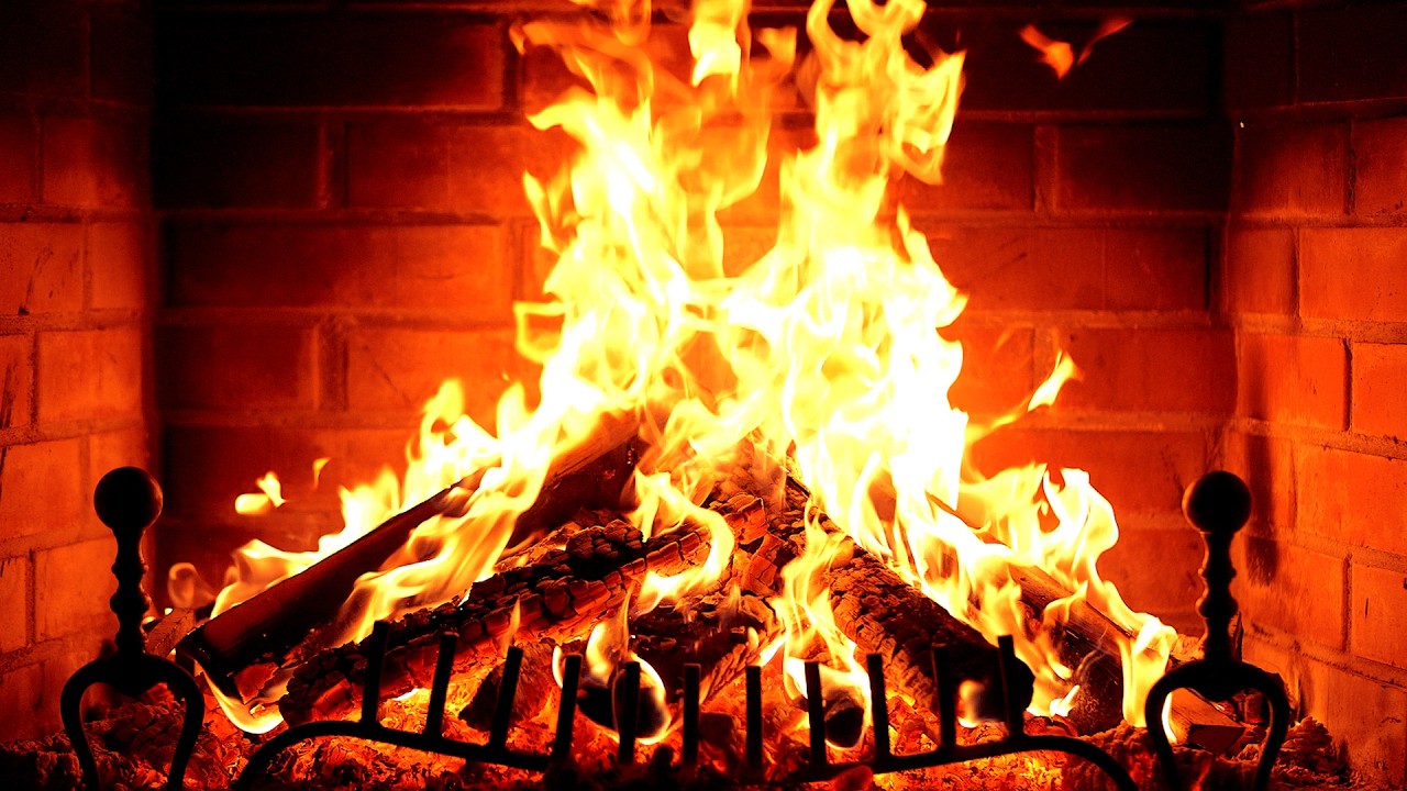 🔥 Fireplace 4K UHD! Fireplace with Crackling Fire Sounds. Fireplace Ambience