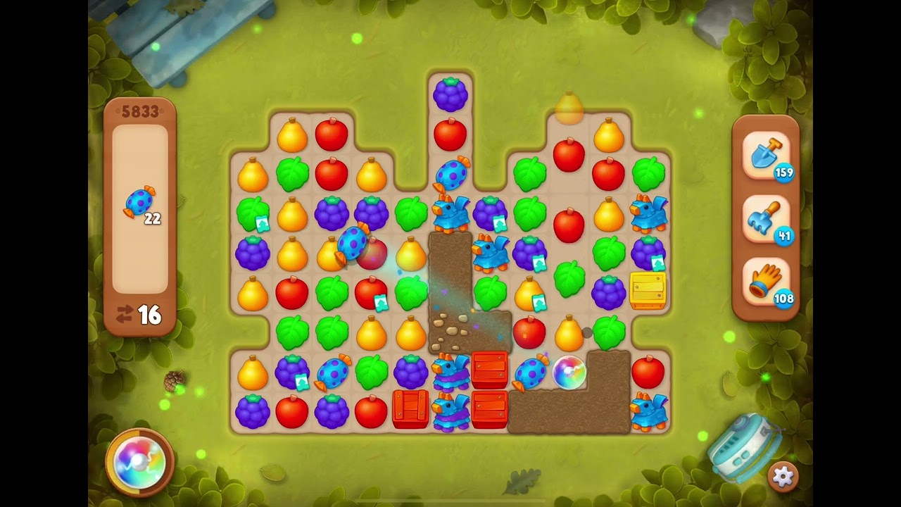 GardenScapes Level 5833 no boosters - YouTube