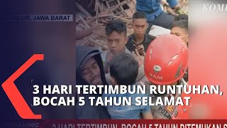 Tiga Hari Tertimbun Reruntuhan, Bocah 5 Tahun Korban Gempa Cianjur Ditemukan Selamat!