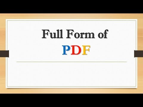 Full Form Of Pdf || Did You Know