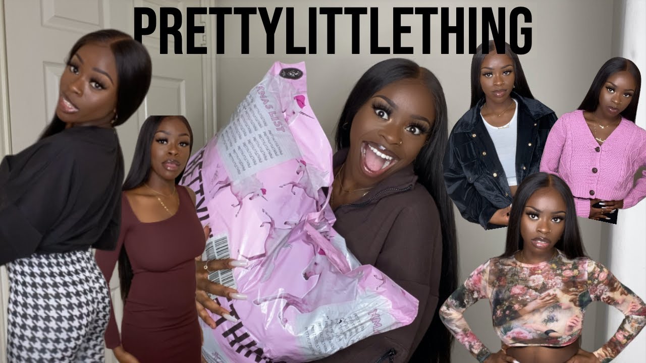 HUGE PRETTY LITTLE THING WINTER TRY ON HAUL | DRESSES + TOPS + JACKET + SHOES + BAG | Oré O.