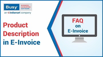 Product Description in E-Invoice (English)