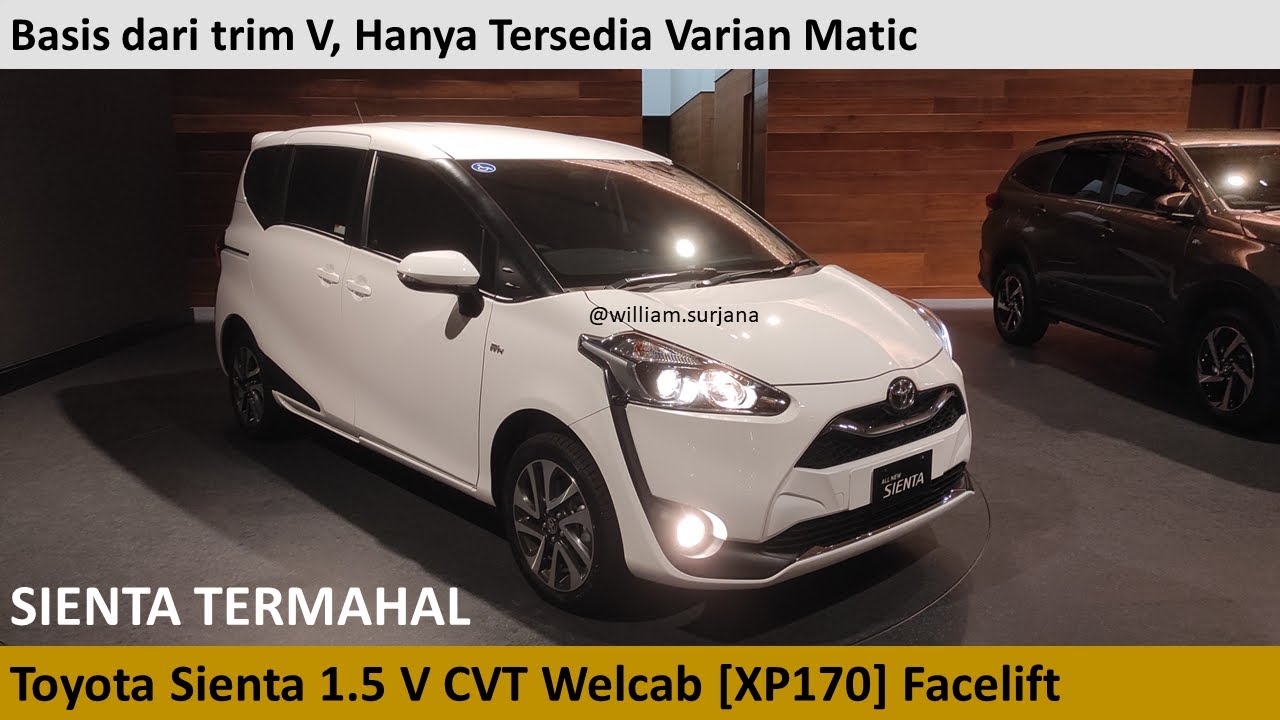 Toyota Sienta V CVT Welcab [XP170] Facelift review - Indonesia - YouTube