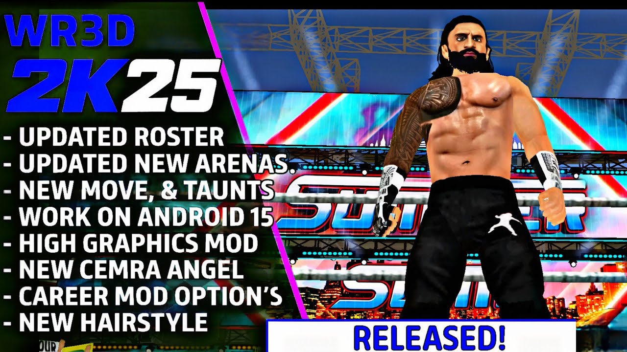 WR3D 2K25 NEW MOD RELEASED! || WR3D NEW MOD WITH ALL DEVICE UPDATED MOD DOWNLOAD LINK DESCRIPTION