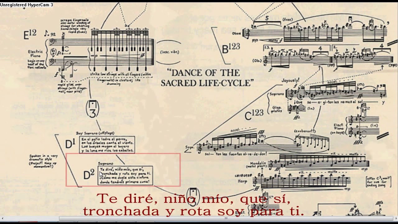 Crumb, Ancient Voices of Children 3, score. Niño de Elche