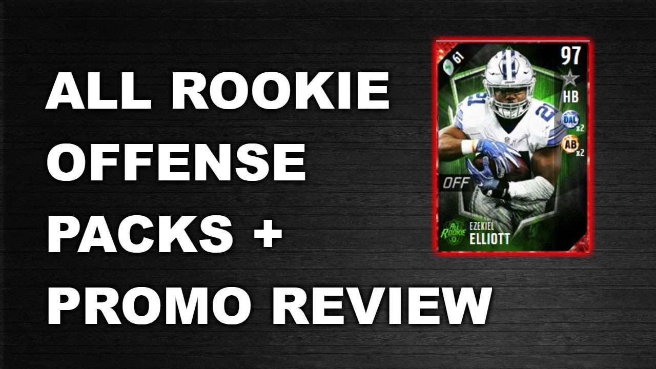 ALL ROOKIE OFFENSE PACKS + PROMO REVIEW!! MUT 17
