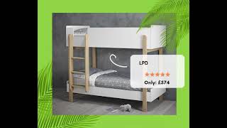 Lpd Hero Bunk Bed White And Oak Grey And Oak