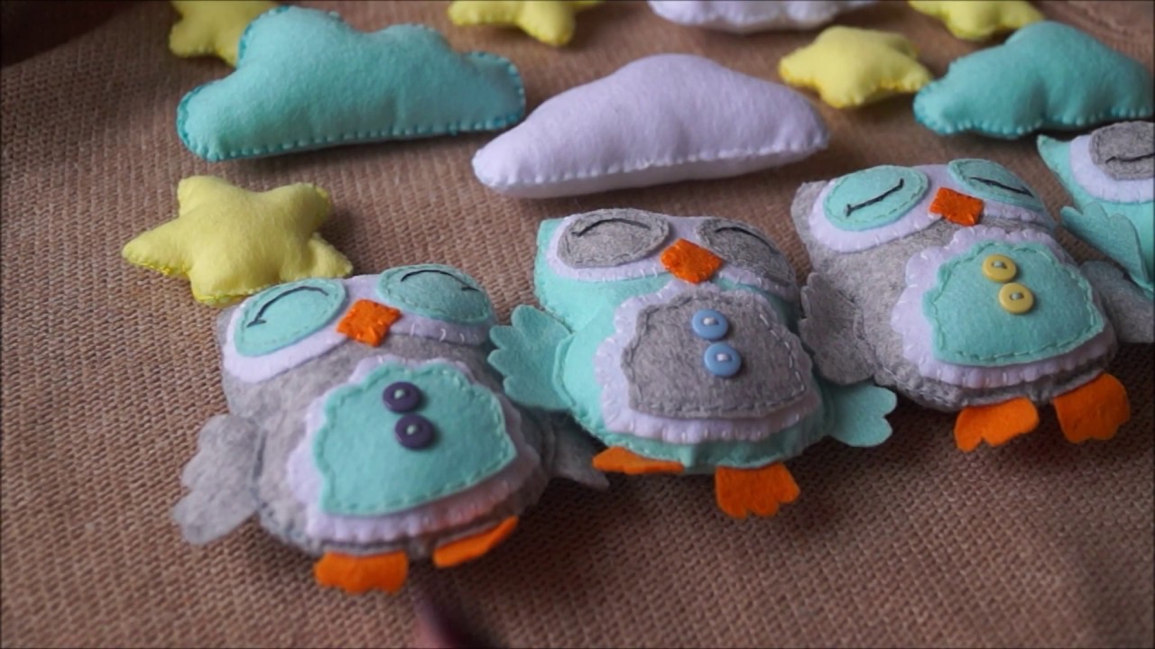 Совушка из фетра/мобиль своими руками/DIY