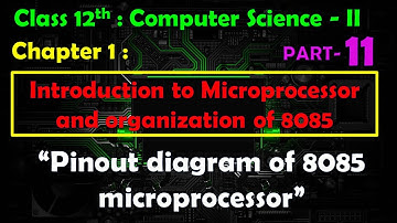 12th Comp. Sci. Paper - II : Chapter - 1 | Pinout diagram of 8085 microprocessor