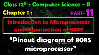 12th Comp. Sci. Paper - II : Chapter - 1 | Pinout diagram of 8085 microprocessor