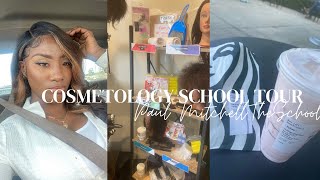 PAUL MITCHELL SCHOOL TOUR | cosmetology school series 1.|  future professional 💕 + STARBUCKS ✨