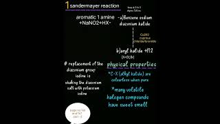 #neet #sandmeyer reaction #organic class12#shortvideo #shorts #jee