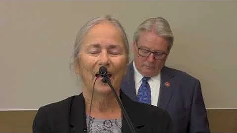 March 16, 2018 Rochelle Becker at press conference...