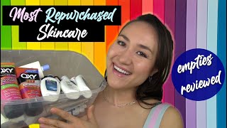 Most Repurchased Skincare // Empties Reviews