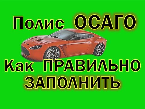 Полис ОСАГО онлайн. Как правильно заполнить полис ОСАГО