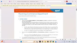 Shelly Cashman Excel 2019 | Module 10: End of Module Project 1 Wyoming Commerce Department
