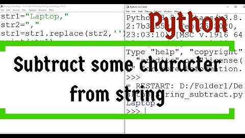 How to subtract some character from string in Python