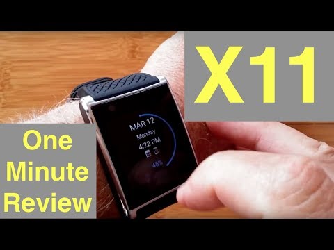 X11 Square Curved Android 5.1 Front Facing Camera Smartwatch: One Minute Overview