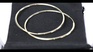 14K Yellow Gold Endless Hoop Earrings