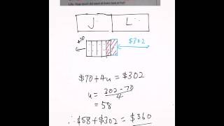 The Bar Model Method - Money Word Problem