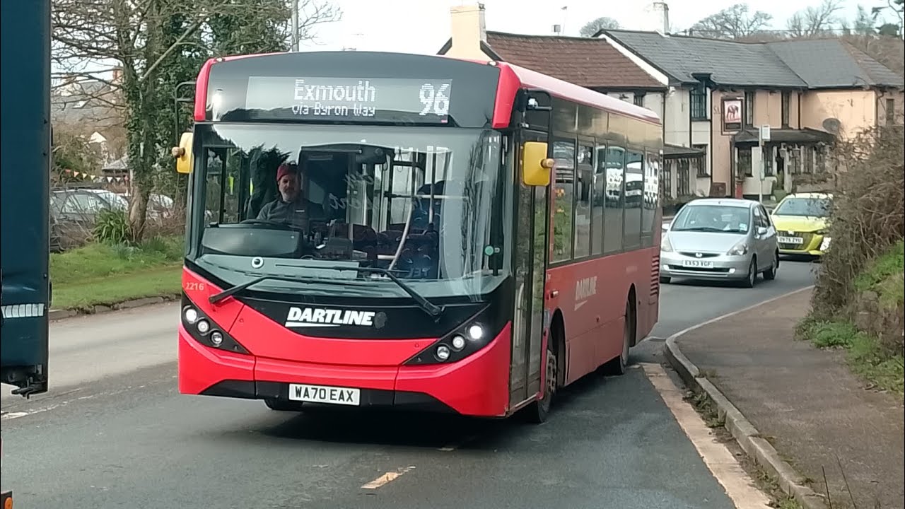 Dartline Coaches 2216, WA70EAX, 96 to Exmouth Parade.
