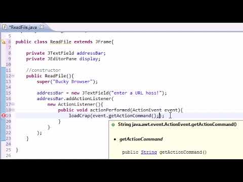 Intermediate Java Tutorial  - 34  - Creating a Simple Web Browser