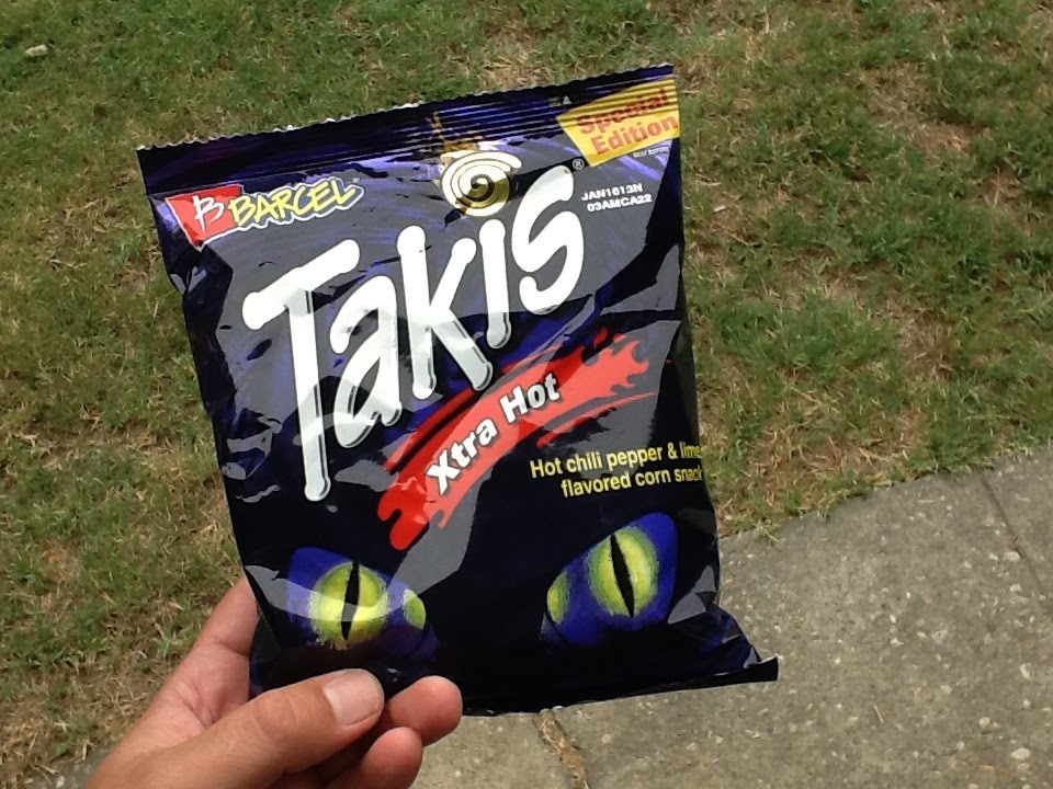 Heat 3/5 medium heat just right!Check out a. Takis, barcel, takis xtra hot,...