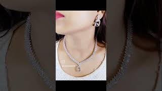 Regal & Radiant Exquisite Antique Polish Cz Pendant Set Ĺs And Sparkling Cz Detailing