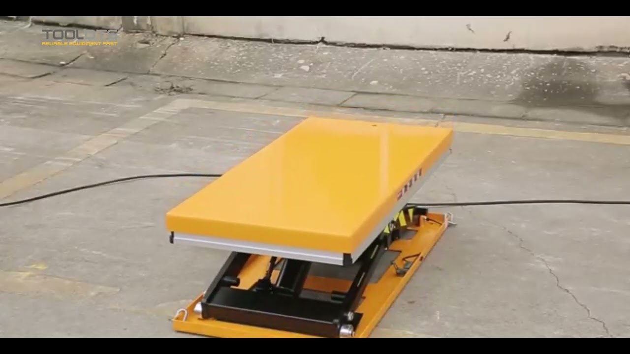 Electric Hydraulic Stationary Scissor Lift Table 2200lbs 48X24" Size Height Max 40" Operation video