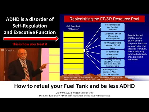 This is how you treat ADHD based off science, Dr Russell Barkley part of 2012 Burnett Lecture