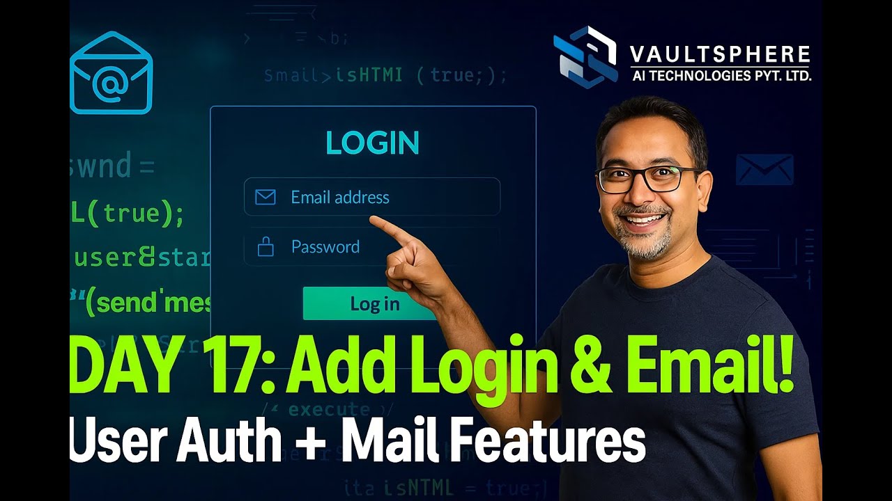 Day 17 - Add Login, Registration & Email Features | Auth System for ...