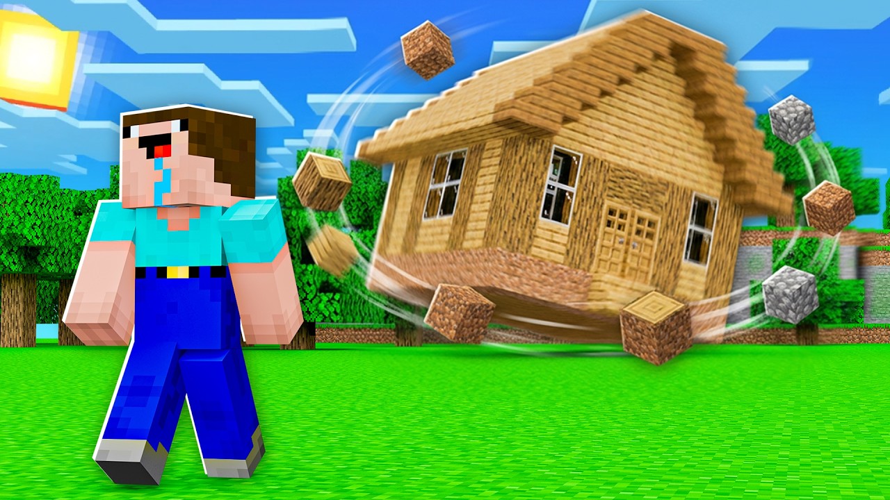 OBRACAM JEGO DOM w MINECRAFT ZA KAŻDYM RAZEM GDY NIE PATRZY PRANK