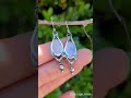 Faceted 💎💎moonstone handmade wire wrapped sterling silver earrings