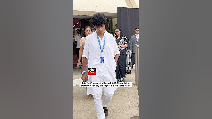 Tata Trust's Youngest GM & Closest Friend Shantanu Naidu pays tribute at Ratan Tata’s funeral