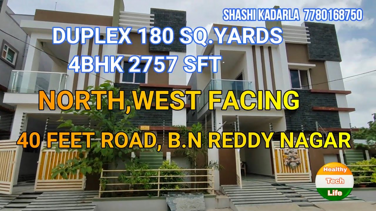 duplex villa for sale in hyderabad 180 sq yards north west duplex